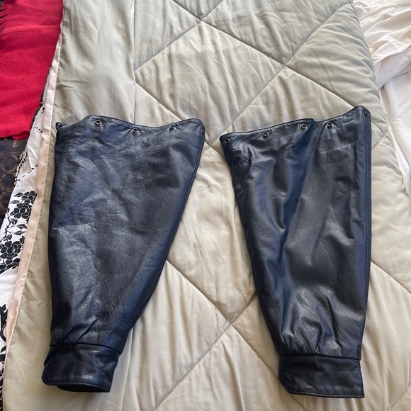 Wilsons black leather & rabbit fur vtg 80’s jacket size medium bat wing sleeves - Picture 3 of 14